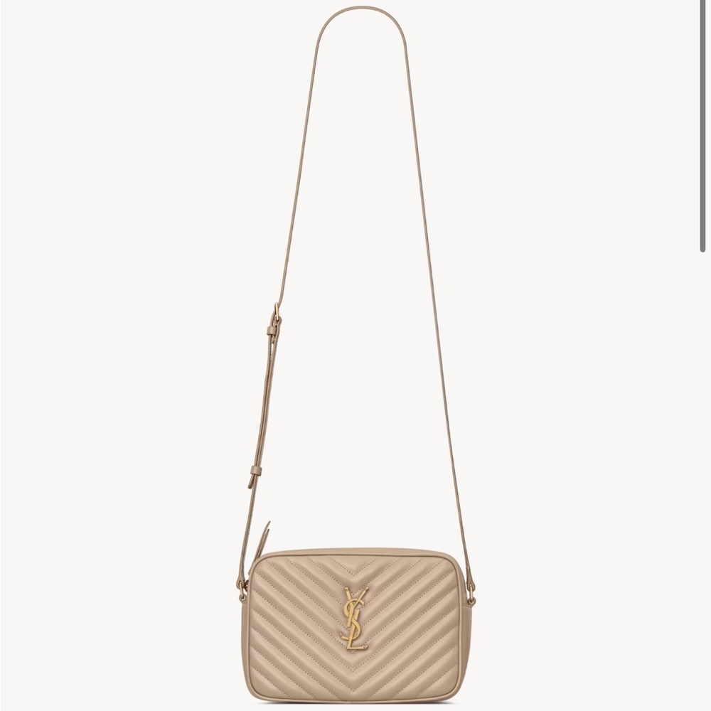 YSL Lou Medium Camera Bag in Quilted Leather